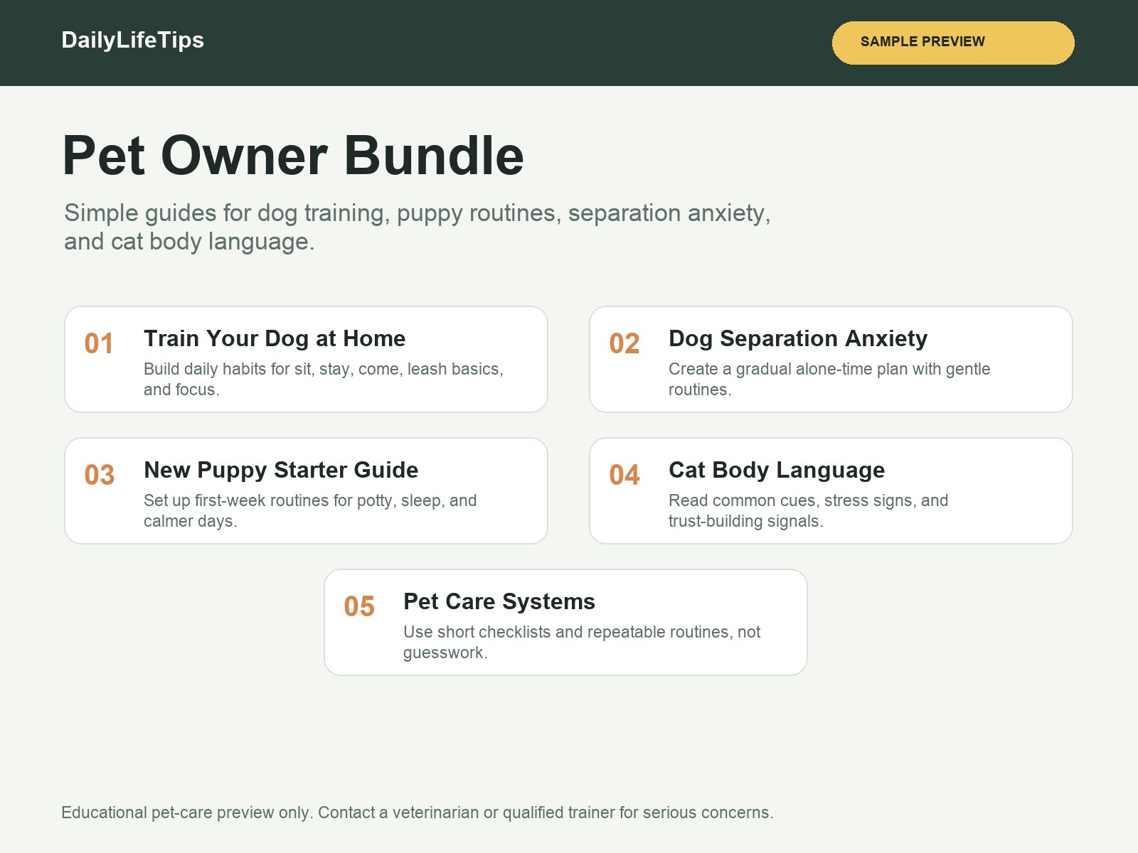 Pet Owner Bundle